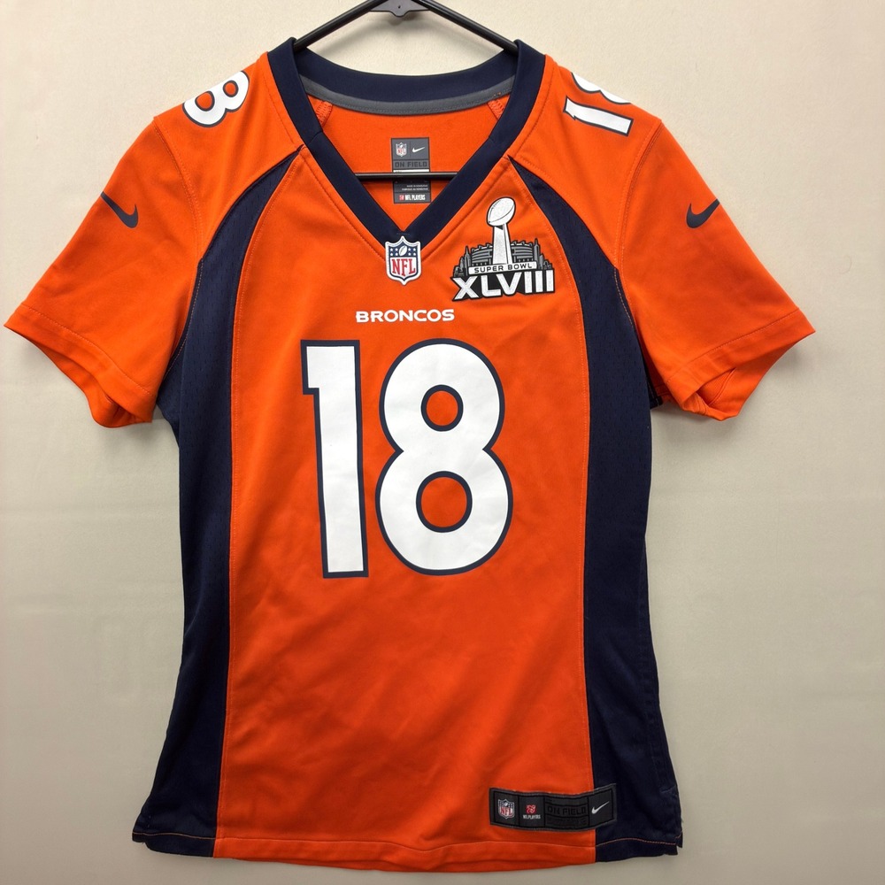 Nike Peyton Manning Denver Broncos Jersey Mens S Super Bowl XLVIII Orange 2014